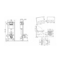 Готове рішення Qtap для ванної кімнати: підвісний унітаз Taurus Ultra Quiet 515×360×350 + комплект інсталяції Nest 4 в 1 (лінійна клавіша Satin) QTAP фото 1