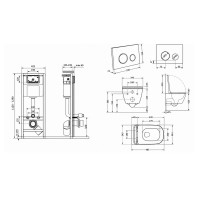 Готове рішення Qtap для ванної кімнати: підвісний унітаз Gemini Ultra Quiet 485×340×350 + комплект інсталяції Nest 4 в 1 (кругла клавіша Matt Black) QTAP фото 1
