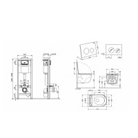 Готове рішення Qtap для ванної кімнати: підвісний унітаз Taurus Ultra Quiet 515×360×350 + комплект інсталяції Nest 4 в 1 (кругла клавіша Satin) QTAP фото 1