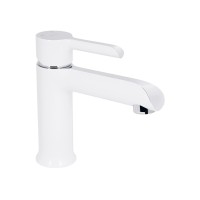 Змішувач для раковини низький Grand, Chrome/White (k35) QTGRAWCR001F Qtap QTAP