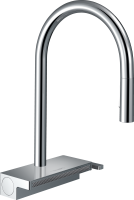 Змішувач Aquno Select M81 170 3jet кухонний з витяжним виливом Sbox (73831000) хром HANSGROHE фото 1