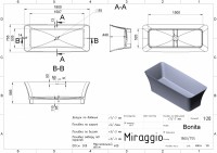 Ванна BONITA 180*75 MIRAGGIO фото 4