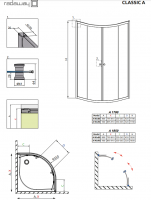 Душова кабіна Classic A 800x800x1850 RADAWAY фото 1