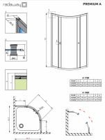 Душова кабіна Premium A 900x900x1900 RADAWAY фото 1