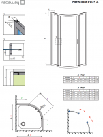 Душова кабіна Premium Plus A 800x800x1900 RADAWAY фото 1