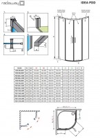 Душова кабіна Idea PDD 800*800 RADAWAY фото 1