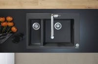 Мийка для кухні S510-F635 770х510 на дві чаші Graphiteblack (43315170) HANSGROHE фото 1