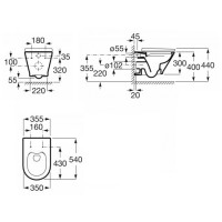 Унітаз підвісний Gap Round Rimless з кришкою Slim Soft Close (A34H0N8000) ROCA фото 1