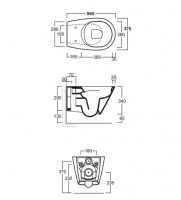 Унітаз Simas Gambassi (GA18N+GA004) з кришкою Soft-Close SIMAS фото 2