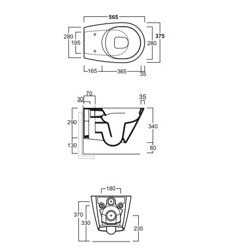 Унітаз Simas Gambassi (GA18N+GA004) з кришкою Soft-Close SIMAS фото 2