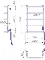 Рушникосушка Стандарт НР-І 650х430/150 TR К MARIO фото 3