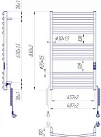Рушникосушка Фенікс-I 830х500/100 TR К MARIO фото 2